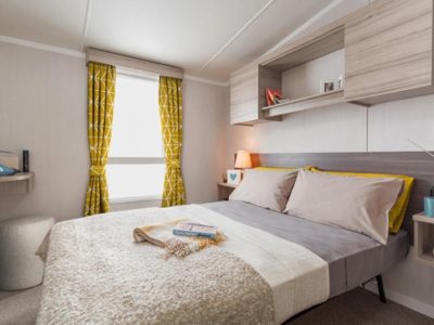 bedroom in caravan holiday home